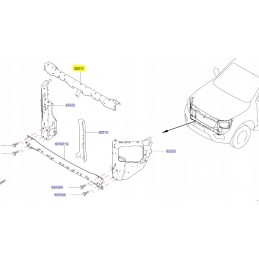 BELKA PAS GÓRNY PRZEDNI NISSAN NAVARA NP300 D23