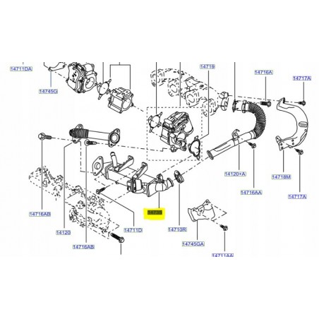 CHŁODNICZKA SPALIN EGR RENAULT MASTER III 10- NOWA