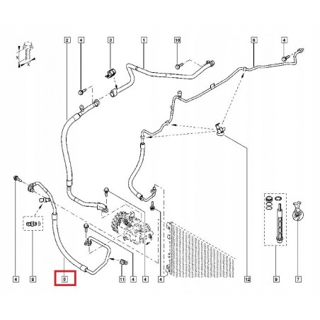 PRZEWÓD KLIMATYZACJI KOMPRESORA MOVANO III 2.3 DCI