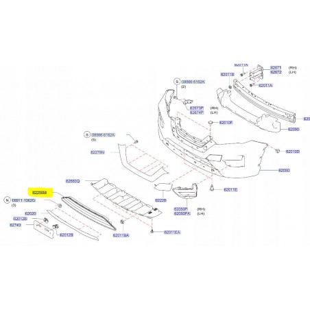 KRATKA ATRAPA ZDERZAKA PRZÓD X-TRAIL LIFT T32 17-