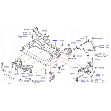 SANKI WÓZEK POD SILNIK PRZÓD NISSAN 370Z 09-