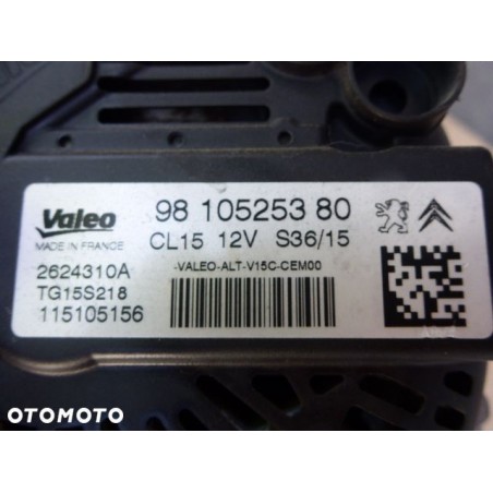 ALTERNATOR PEUGEOT 2008 1.6 B-HDI 9810525380