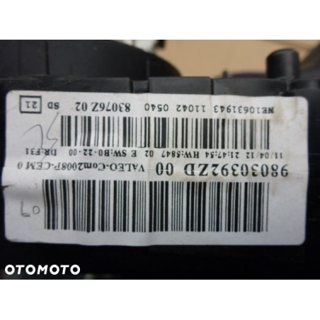 PRZEŁĄCZNIK ZESPOLONY PEUGEOT 208 1.4 VTI 98030392ZD