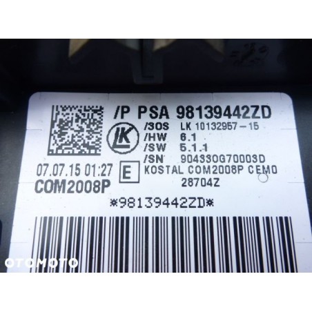 PRZEŁĄCZNIK ZESPOLONY C4 CACTUS 1.2 VTI 98139442ZD