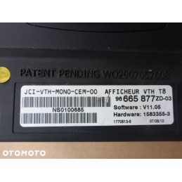 WYŚWIETLACZ HEAD UP PEUGEOT 3008 1.6 HDI 09-