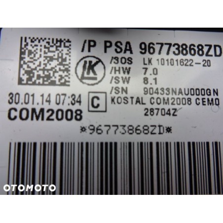 PRZEŁĄCZNIK ZESPOLONY CITROEN DS3 C3 96773868ZD