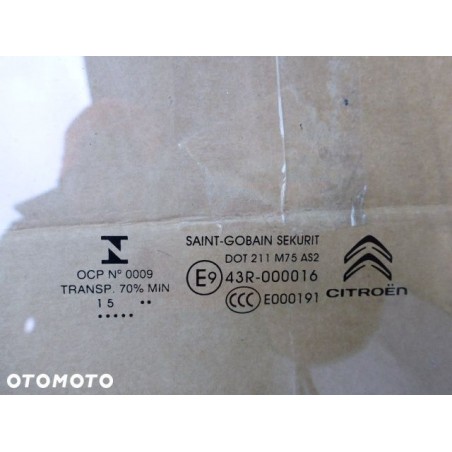 SZYBA DRZWI PRAWY TYŁ CITROEN C4 PICASSO 2015r.