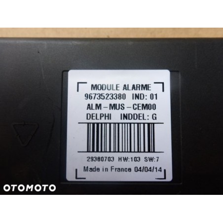 MADUŁ ALARMU CITROEN C4 PICASSO II 13- 9673523380