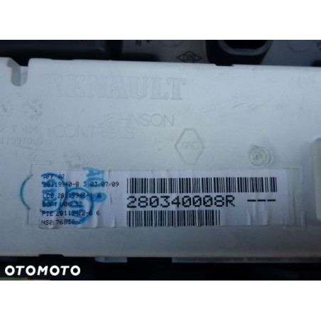 ZEGAREK WYŚWIETLACZ RENAULT MEGANE III