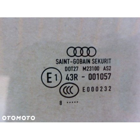 SZYBA DRZWI LEWY TYŁ AUDI A3 2008R