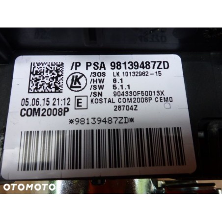 PRZEŁĄCZNIK ZESPOLONY CITROEN C4 CACTUS 98139487ZD