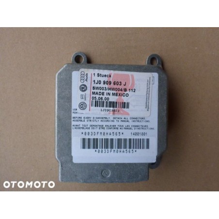 STEROWNIK SENSOR PODUSZKI AIRBAG VW AUDI 1J0909603