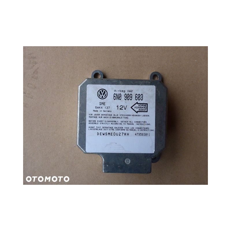 STEROWNIK SENSOR PODUSZKI AIRBAG VW AUDI 6N0909603